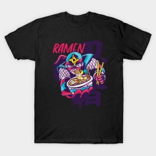 Ramen Ninja Warrior Japanese Art T-Shirt